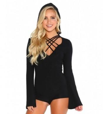 iHeartRaves Bewitched Hooded Strappy Bodysuit