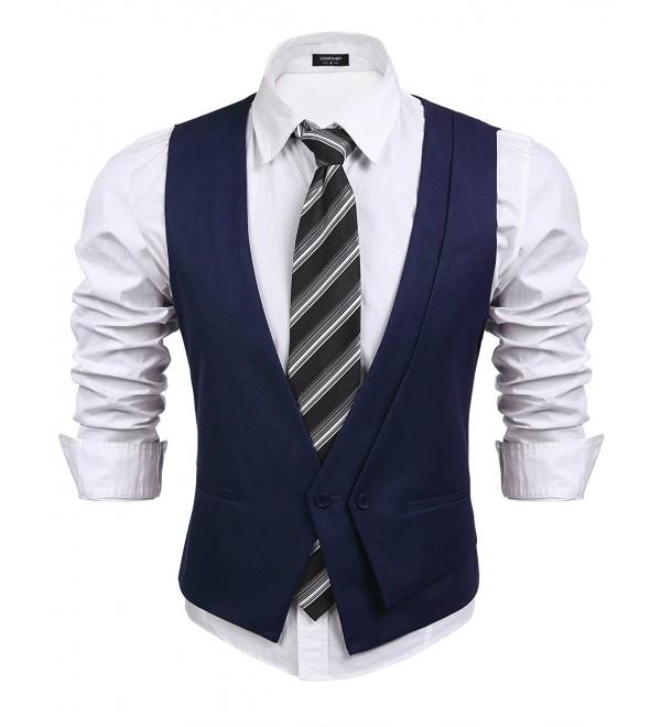Coofandy V neck Sleeveless Waistcoat Wedding