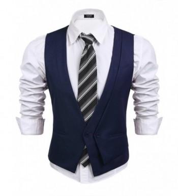 Coofandy V neck Sleeveless Waistcoat Wedding