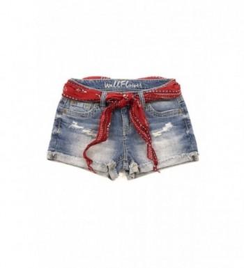 WallFlower Juniors Belted Legendary Denim Short Shorts - Riley2 ...