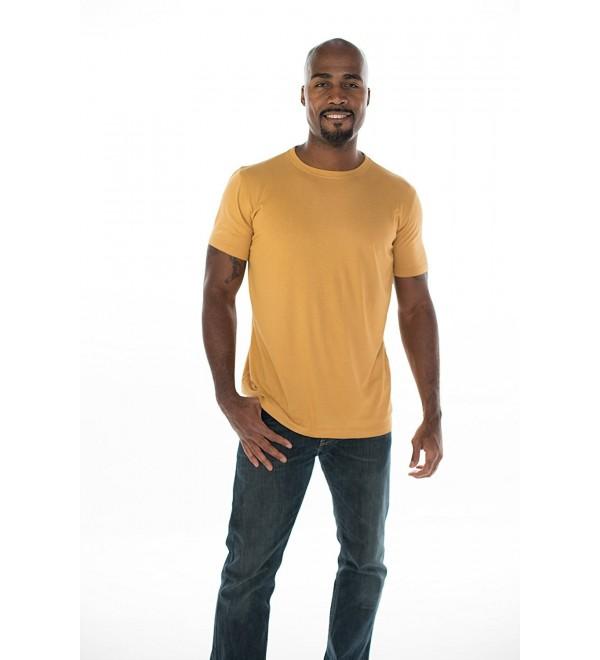 ONNO Mens Bamboo T Shirt Mustard