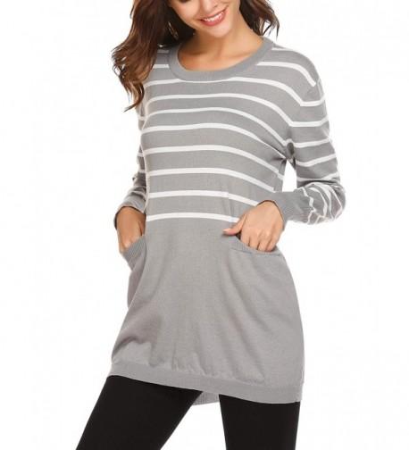 Zeagoo Womens Striped Sweater Pullover