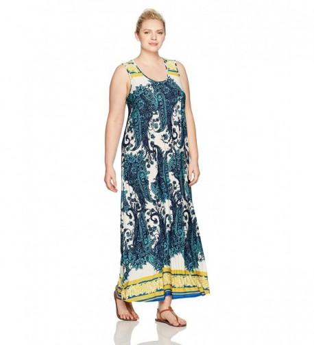 OneWorld Womens Sleeveless Floral Sunflower