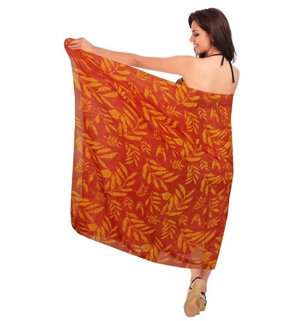 Sarong Bathing Swimsuit Womens Orange