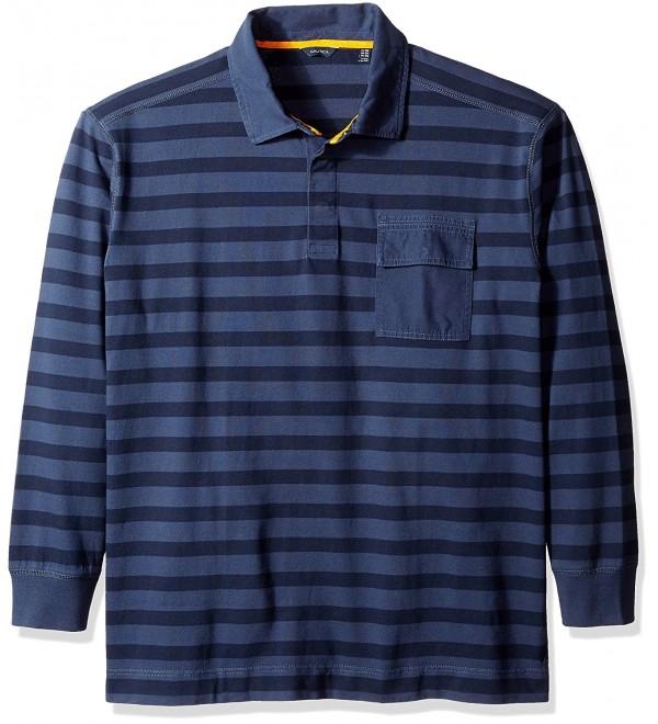 Nautica Striped Sleeve Indigo 4X Large