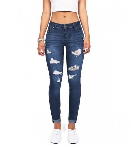 ReVeaL Womens Distressed Stretchy Skinny