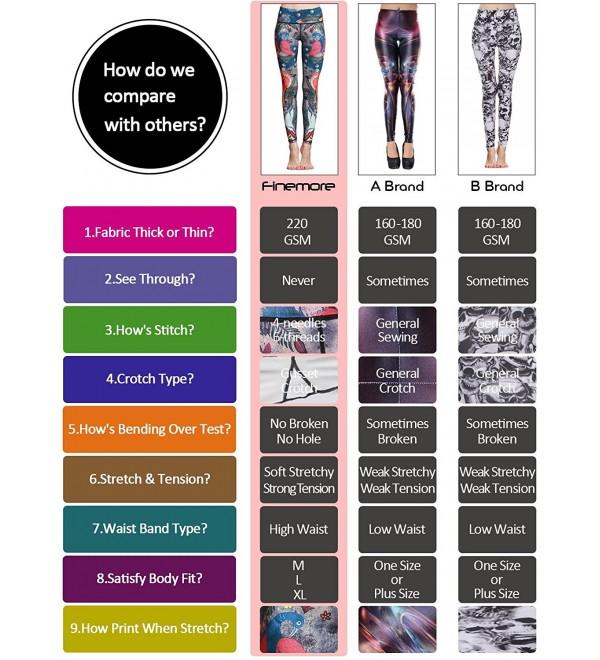 Printed Stretchy Pilates Leggings - D Red Paisley - CD186GR4ZWI