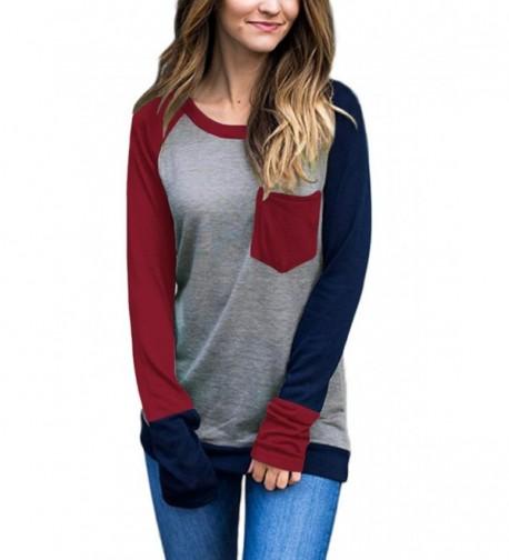 Podlily Womens Autumn Sleeve Crewneck