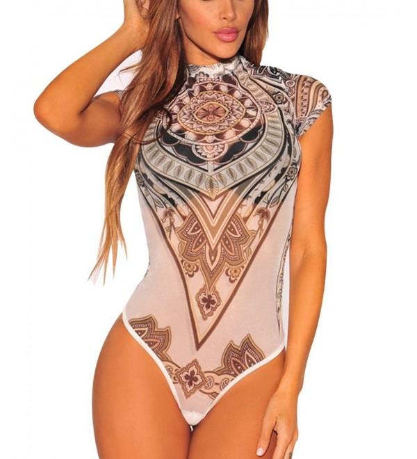 Fashion Sleeves Jumpsuit Leotard Bodysuit