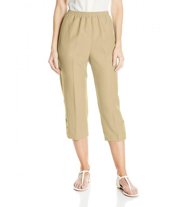 Alfred Dunner Womens Poly Capri