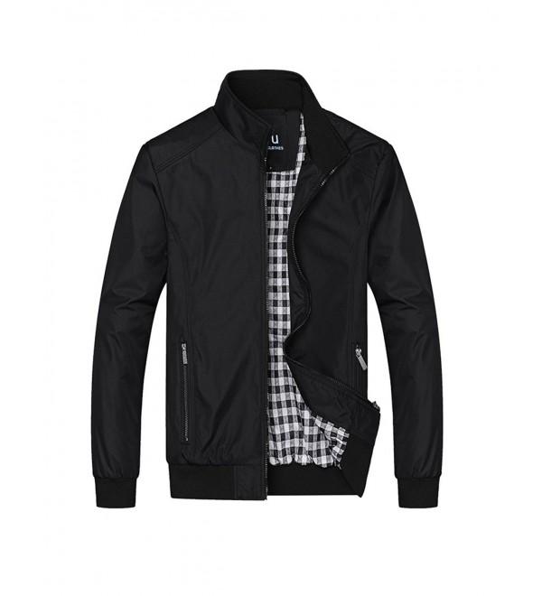 Mens Long Sleeved Classic Bomber Jacket Casual Coat Outdoor Sportswear ...