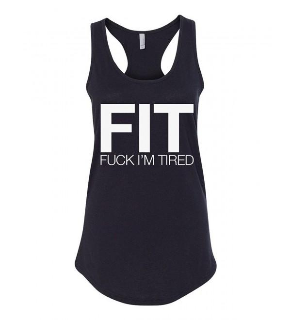 Tired Womens Ladies Racerback Black