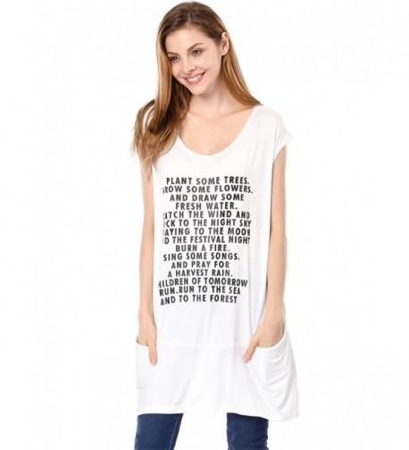 Allegra Women Letters Sleeveless Oversize