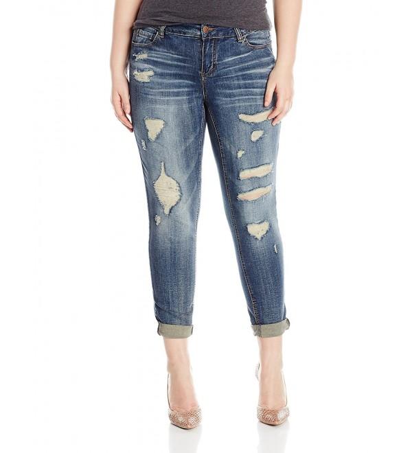 dollhouse Womens Destructed Skinny Blizzard