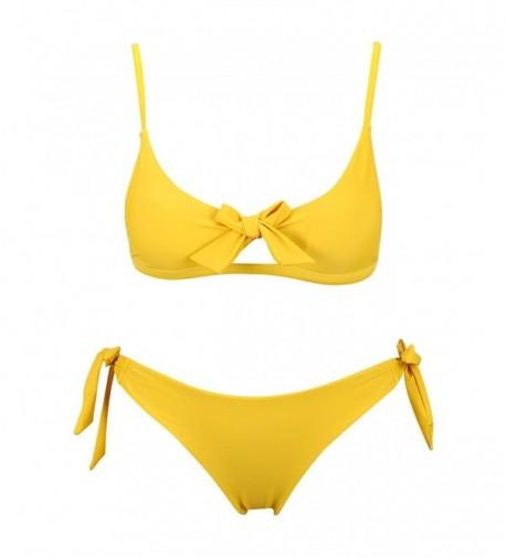 COSPOT Yellow Bikini Bralette Swimsuit