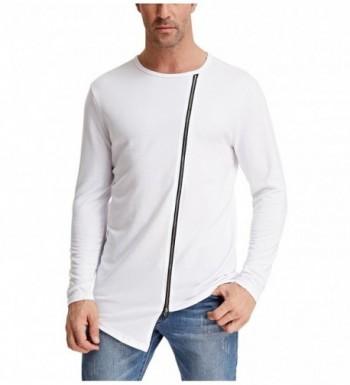 Solid Cotton Irregular Hemline Pullover