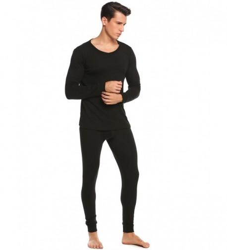 Men's Cotton Winter Long Johns Thermal Soft Cotton Shirt/Pants 2PC ...