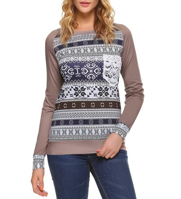 iClasam iClosam Crewneck Printed Blouses