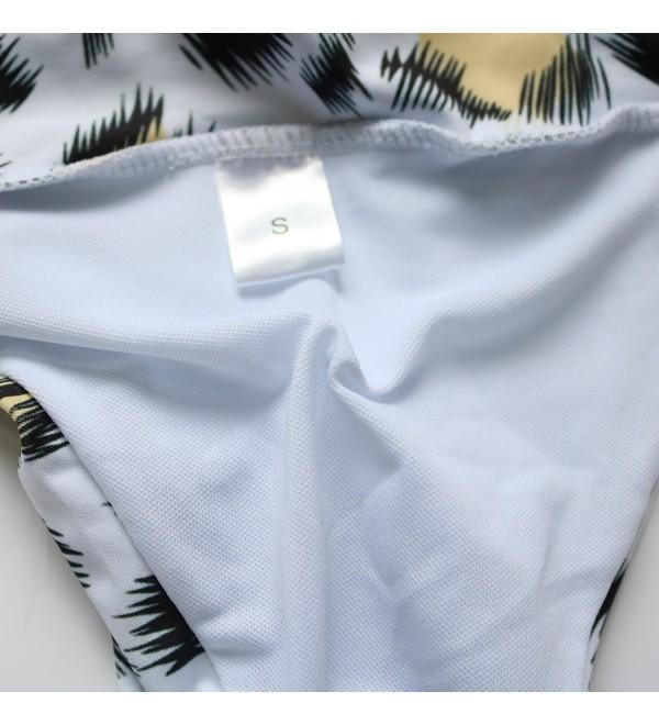 Women's Print Bathing Suits Halter Strap Bikini Set Two Piece Swimsuit ...