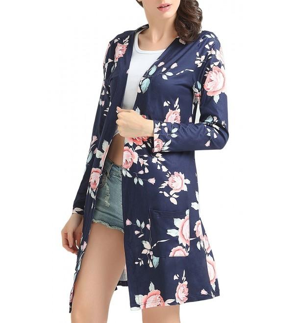 DREAGAL Floral Sleeve Cardigan Sweaters