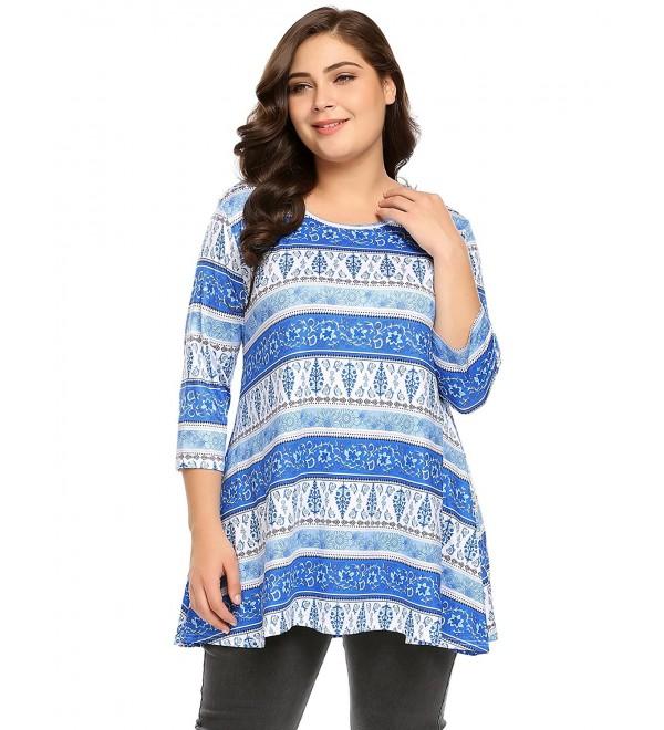 Women Plus Sleeve Tunic Shirts