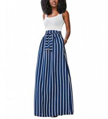 XAKALAKA Womens Vertical Striped Skirts