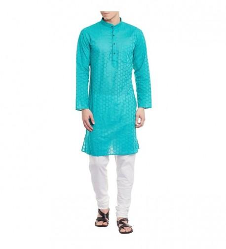ShalinIndia Embroidered Cutwork Embroidery Turquoise