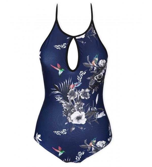 stripsky Floral Swimsuit Halter Bathing