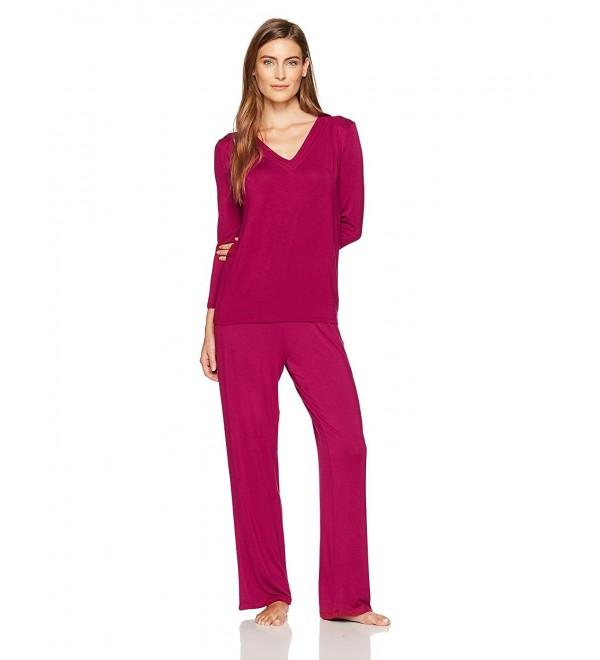 Arabella Womens Sleeve Pleated Pajamas