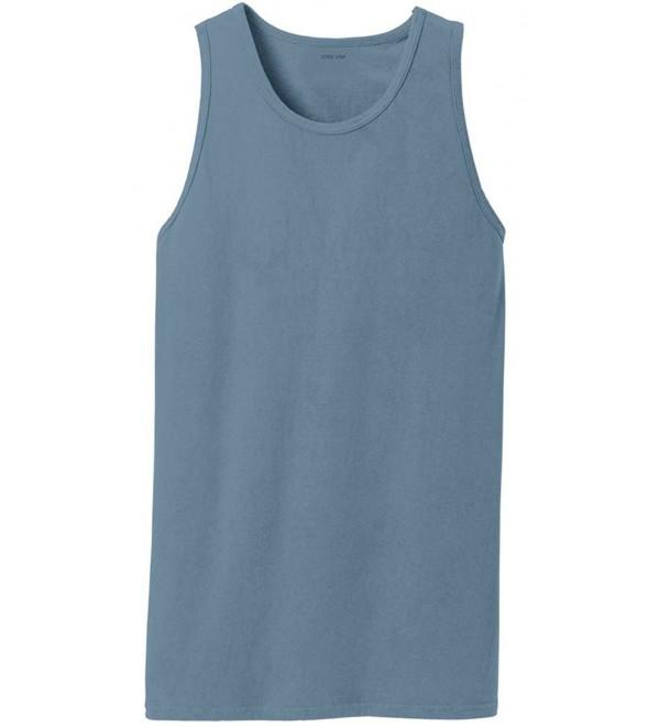 Pigment-Dyed Tank Tops in 12 Colors. Sizes S-4XL - Denim Blue - C2127M262QV