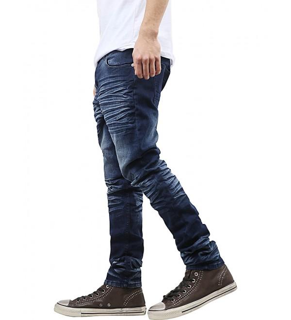 HB Mens Jeans Casual Denim Slim Fit Stretch Pants - 063.indigobaked ...