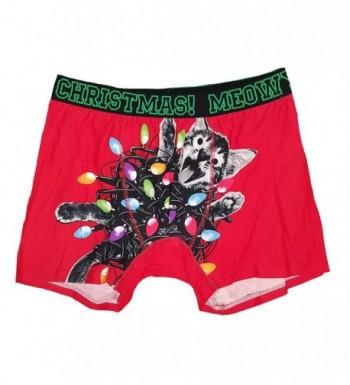 Meowy Christmas Wrapped Lights Briefs