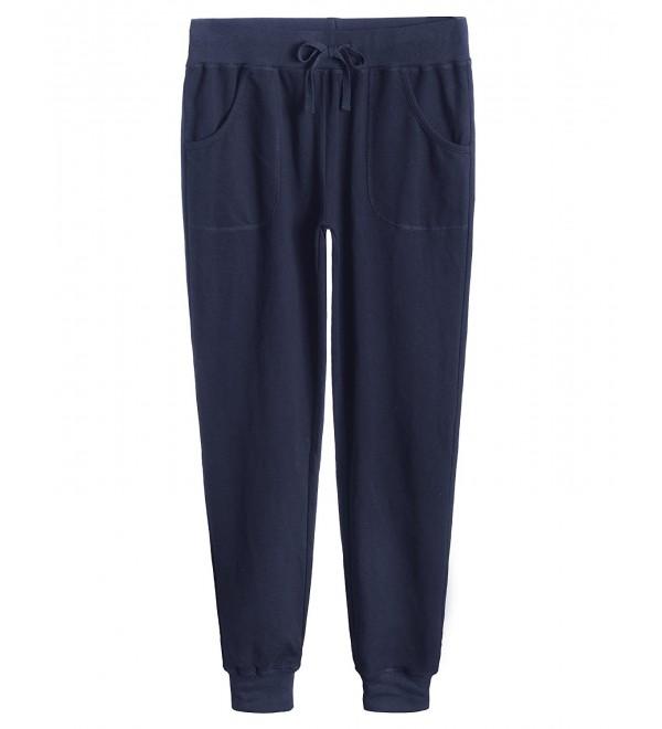 Weintee Womens Cotton Jersey Joggers