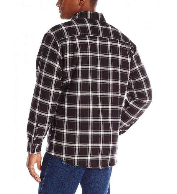 Men's Authentics Big and Tall Quilted Lined Flannel Shirt - Caviar ...