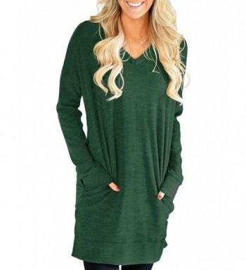 Buauty Green Tunic Dresses Sleeve