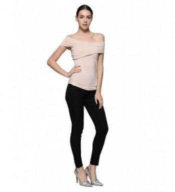 Maggie Tang Shoulder T shirt Apricot