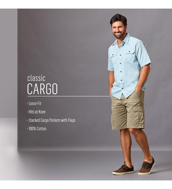 Authentics Men's Big & Tall Classic Cargo Twill Short - Grey Mist ...