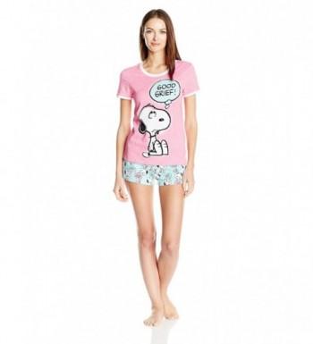 Peanuts Womens 2 Piece Pajama Short