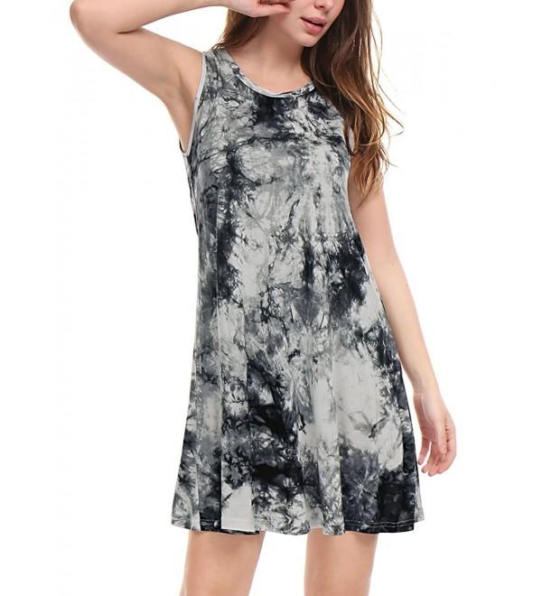 Allegra Womens Sleeveless Round Tie Dye