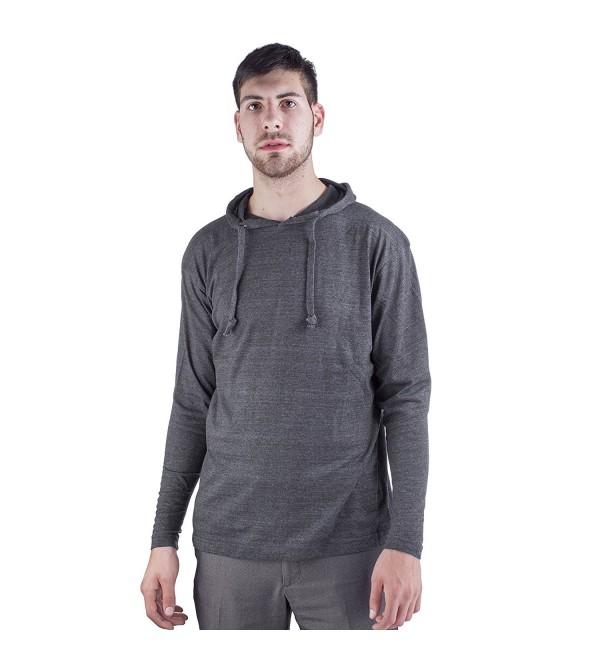 Mens Long Sleeve Super Soft Jersey Lightweight Thin Hoodie Sweatshirt ...