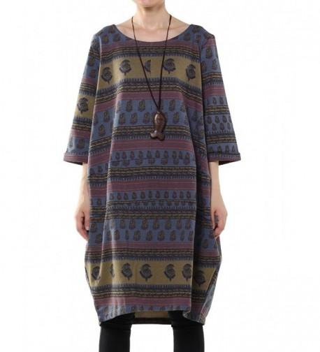 Mordenmiss Womens Ethnic Sleeve Pullover