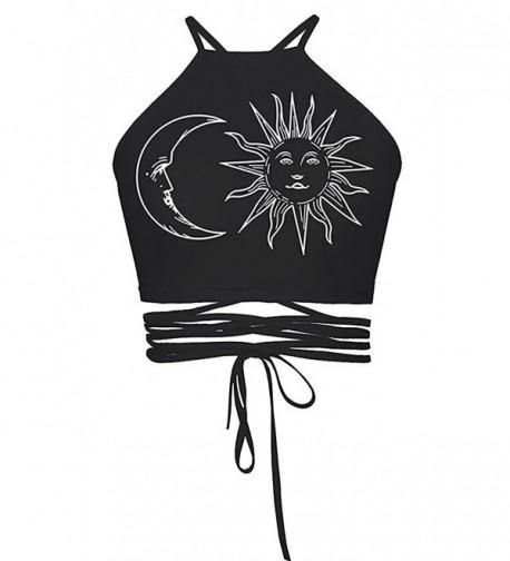 Luyuthic Womens Halter Hollow Bandage