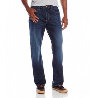 Authentics Mens Premium Relaxed Straight-Leg Jean - Dark Stretch ...