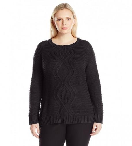 Notations Womens Diamond Pullover Sweater